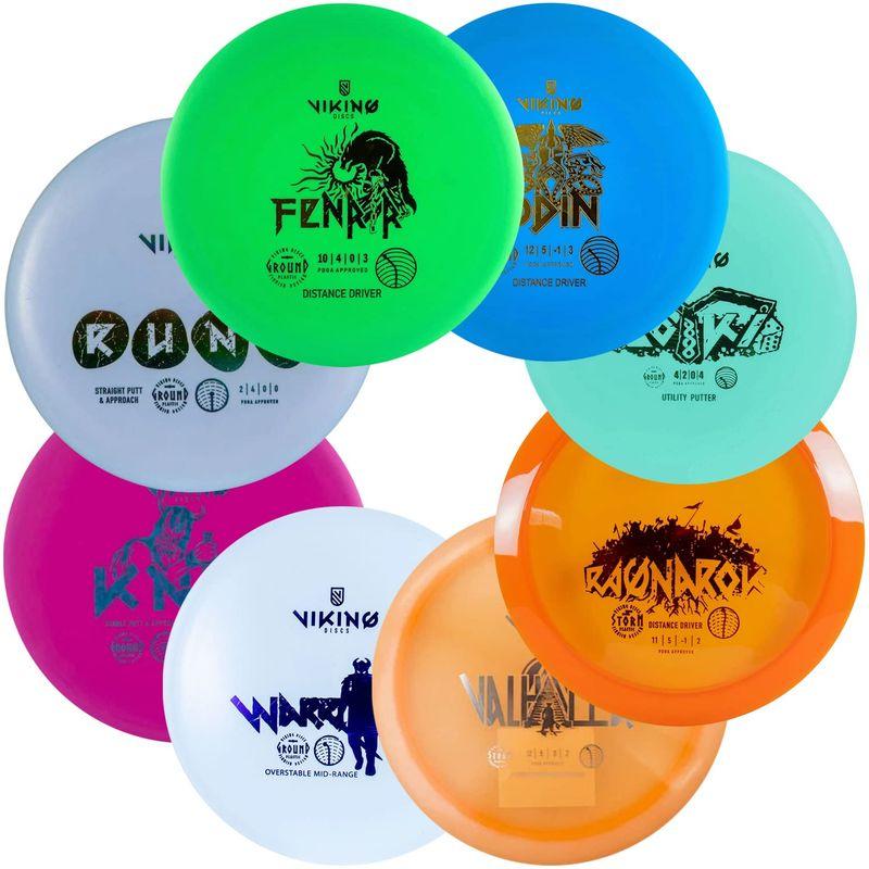Viking Discs Conqueror ディスクゴルフセット ? 8つのフリスビーディスク、PDGA承認 ? パター ミッドレンジ フ