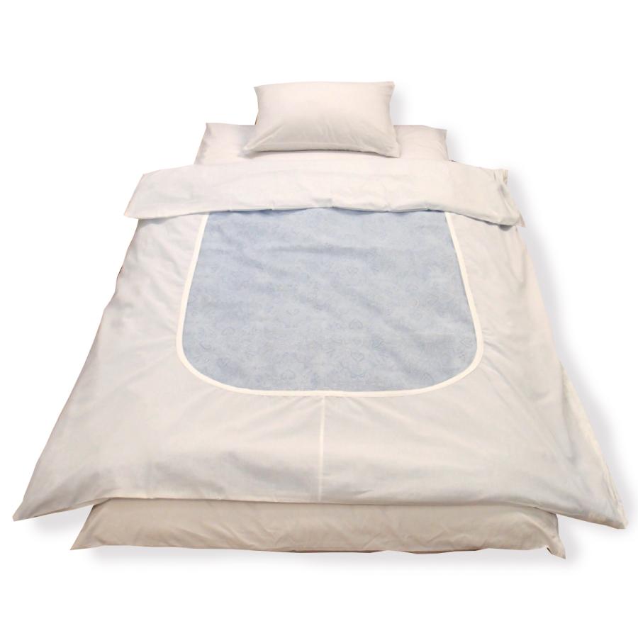 肌掛け布団カバー 140×190cm 和式 メッシュ ネット張り 白色 TC186本