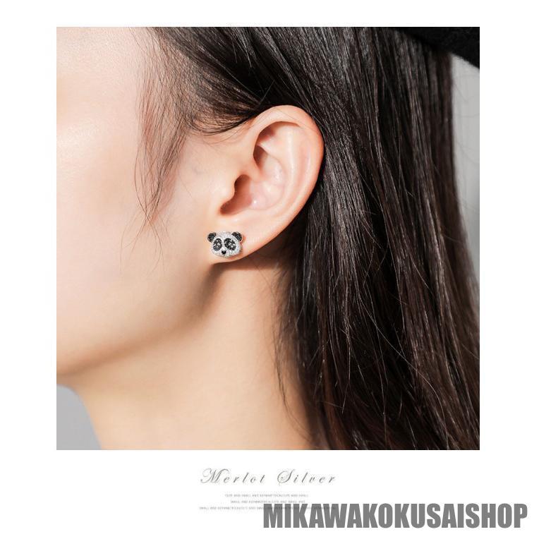 【小さめ】パンダ　風鈴ピアス 風鈴うちわピアス-6-R060712.jpg