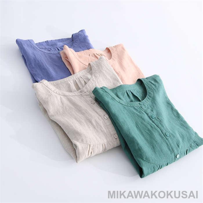 新品未使用♡ノーリーズ24ssリネン2wayシャツ長袖ブラウス麻ゆったりタグ付b 新品未使用♡ノーリーズ24ssリネン2wayシャツ長袖ブラウス麻