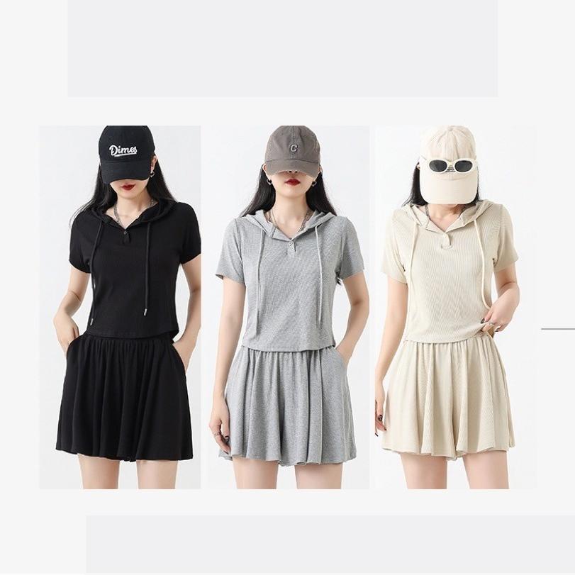 Tシャツ 半袖 レディース ミニスカ 上下セット 夏 半袖Tシャツ