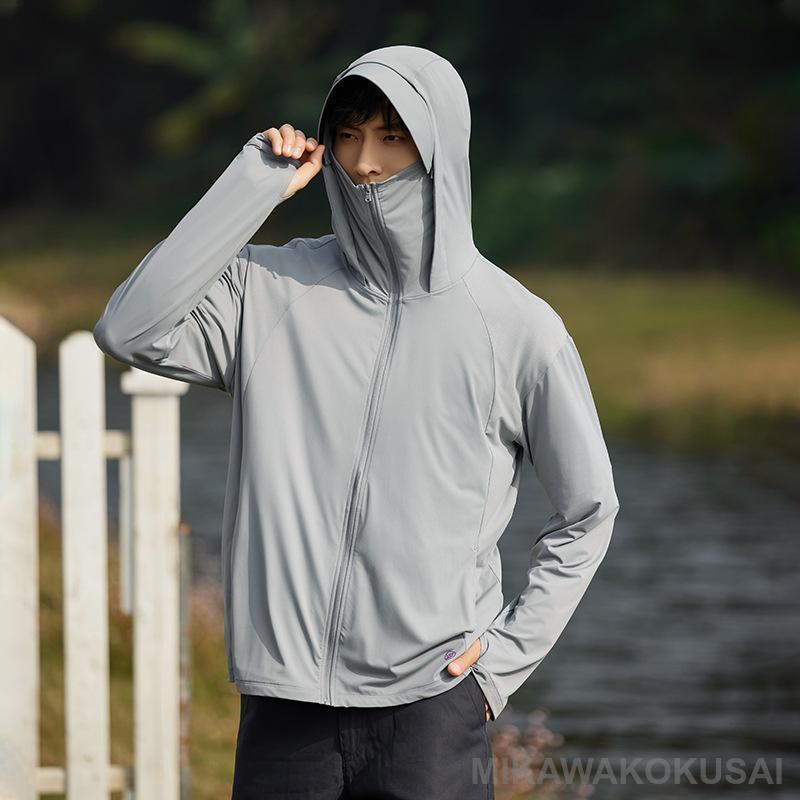 INFメンズ ソリッド 長袖 日焼け防止 フード付き   UPF50+ INFメンズ ソリッド 長袖 日焼け防止 フード付き UPF50+ Amazon