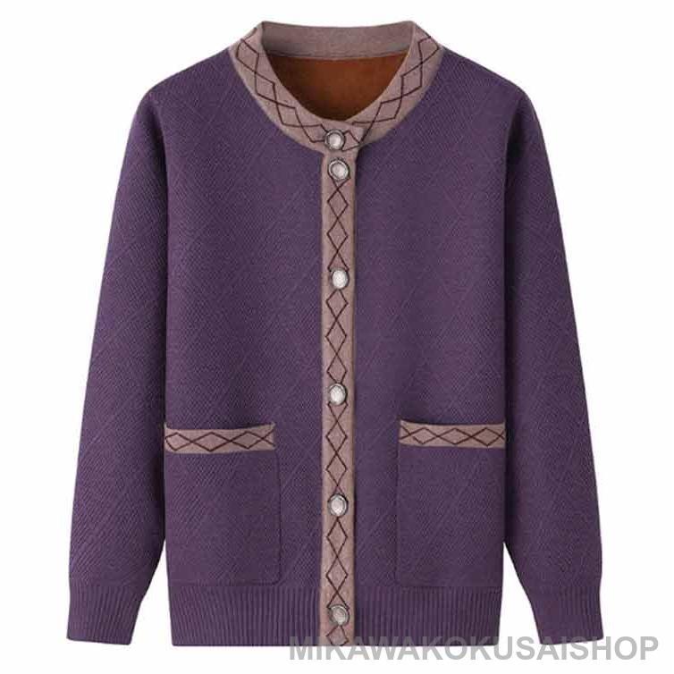 新品 定番 定価25,300円 カーディガン プレッション 黒 裏起毛 コットン メルトン 長袖 カーディガンプレッション 