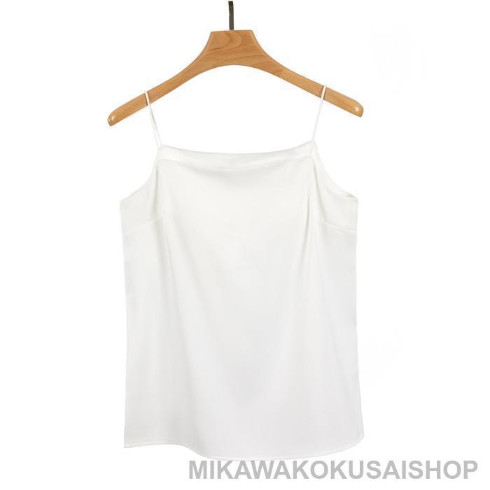 カップ付きタンクキャミ ブラトップ キャミソール サテン 下着