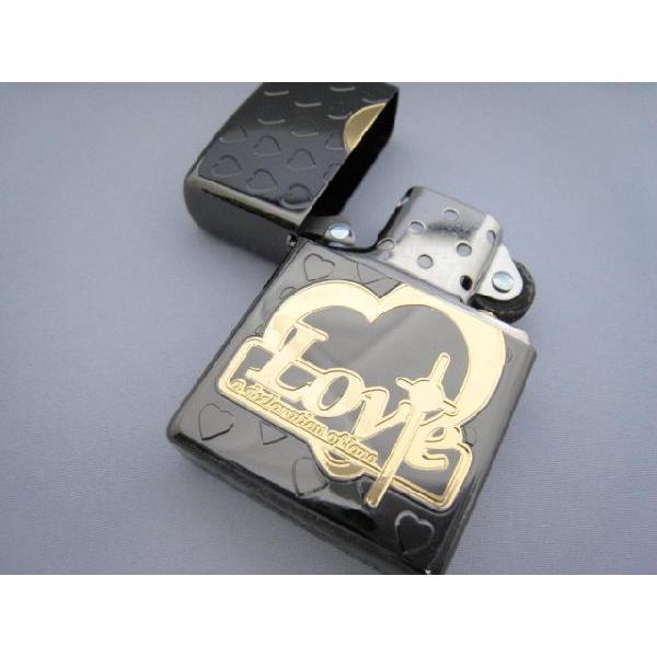 Zippo LOVEハートシリーズ　ブラックミラー｜mikawatk｜02