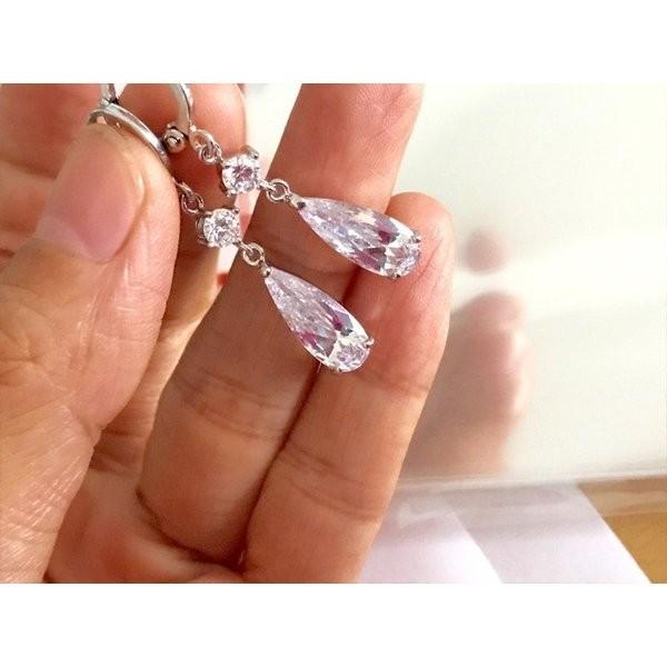 ルビーczダイヤピアス ゆらゆらピアス 金属アレルギー対応 プレゼント  