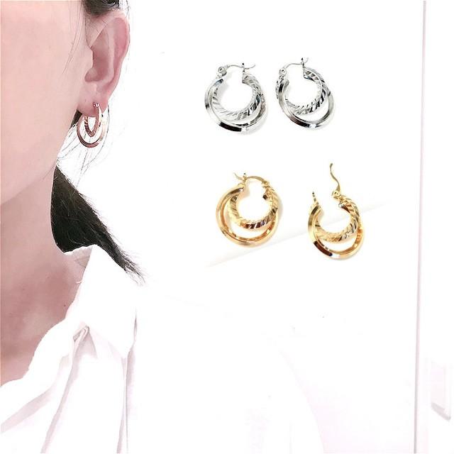 B 09 フープピアス シンプルなピアス シンプルフープピアス 金属アレルギー対応 プレゼント 誕生日 結婚式 Mika Jewelry 通販 Yahoo ショッピング