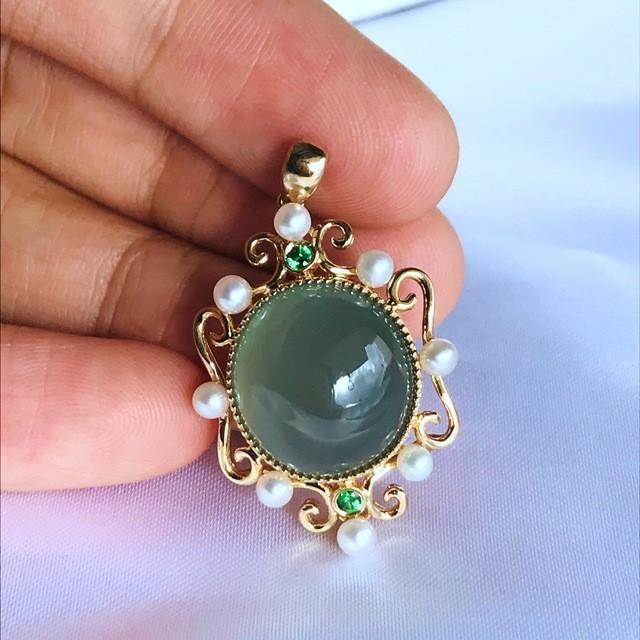 激安ブランド 受注制作 549 K18金ゴールド 翡翠ペンダント 大粒 古美 翡翠ネックレス ルビー 翡翠ペンダント ペンダント ピンクゴールド 結婚記念日 誕生日プレゼ 絶対一番安い W Southern Eye Com