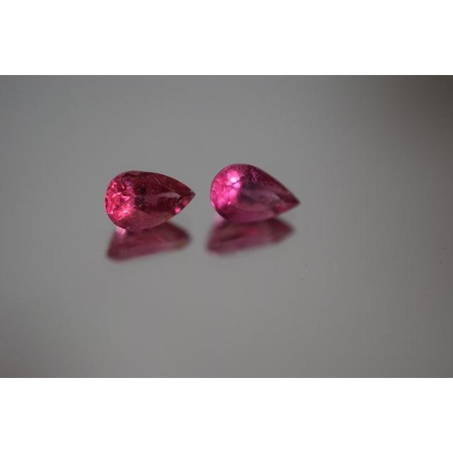 93-5 2.45ct 特売 AAAA カラット ペア 雫 天然 ワインレッド 