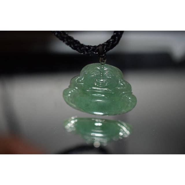 アンティーク★翡翠 緑色 ペンダントネックレス★ 847 現品 限定特売 k18金ゴールド 天然 陽緑 本翡翠 ネックレス みろく