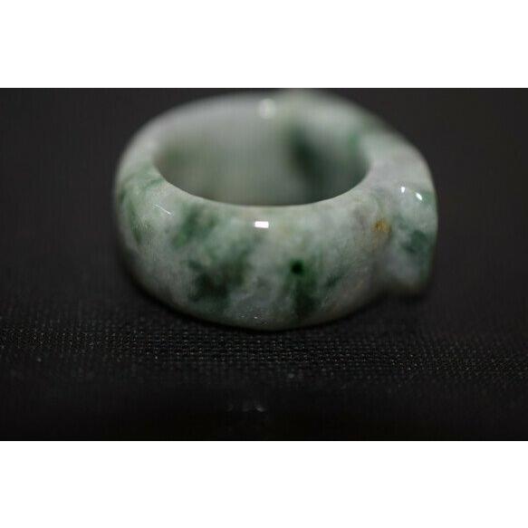 特売183-1 22.5号 天然 A貨 薄ラベンダー 翡翠 リング 板指 広幅 指輪