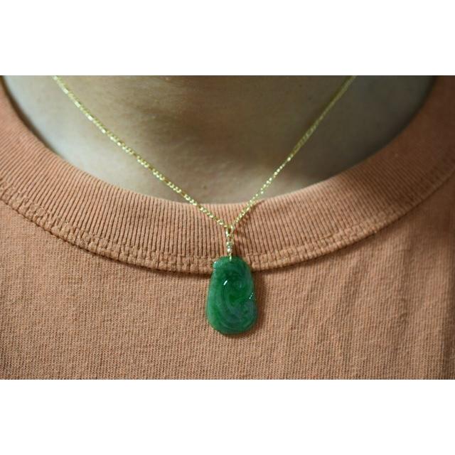 ヴィンテージ18Kゴールド K18 金 翡翠 玉 硬玉 ジェダイト JADE