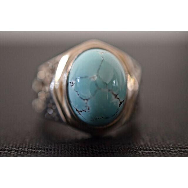 85-7 大玉 一粒 本物 天然 トルコ石 メンズ リング ターコイズ 指輪 85-7 大玉 一粒 本物 天然 トルコ石 メンズ リング ターコイズ