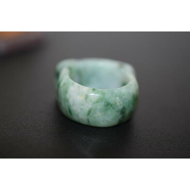 34-18 特 23.5号 天然 A貨 翡翠 リング 板指 硬玉 馬鞍 くりぬき 238-50 美品 24.0号 天然 A貨 グレー 青 翡翠 リング 板指 硬玉