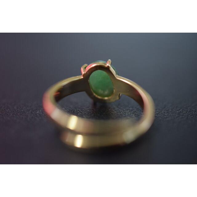 114-10 特売 天然 深緑 本翡翠 ミャンマー リング 指輪 レディース