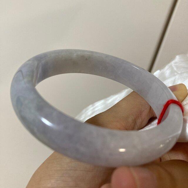 12 訳あり処分 56.8 ミャンマー産 天然 A貨 ラベンダー 本翡翠