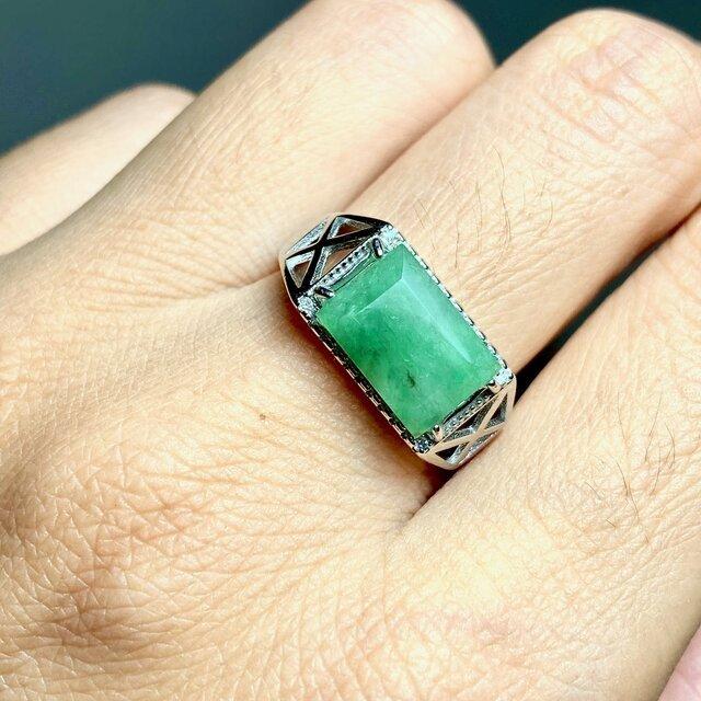 本緑翡翠、氷質翡翠、18k 金とシルバー ブレスレット 本翡翠 高品質 ブレスレット 8.5mm 16cm レディースS サイズ 翡翠