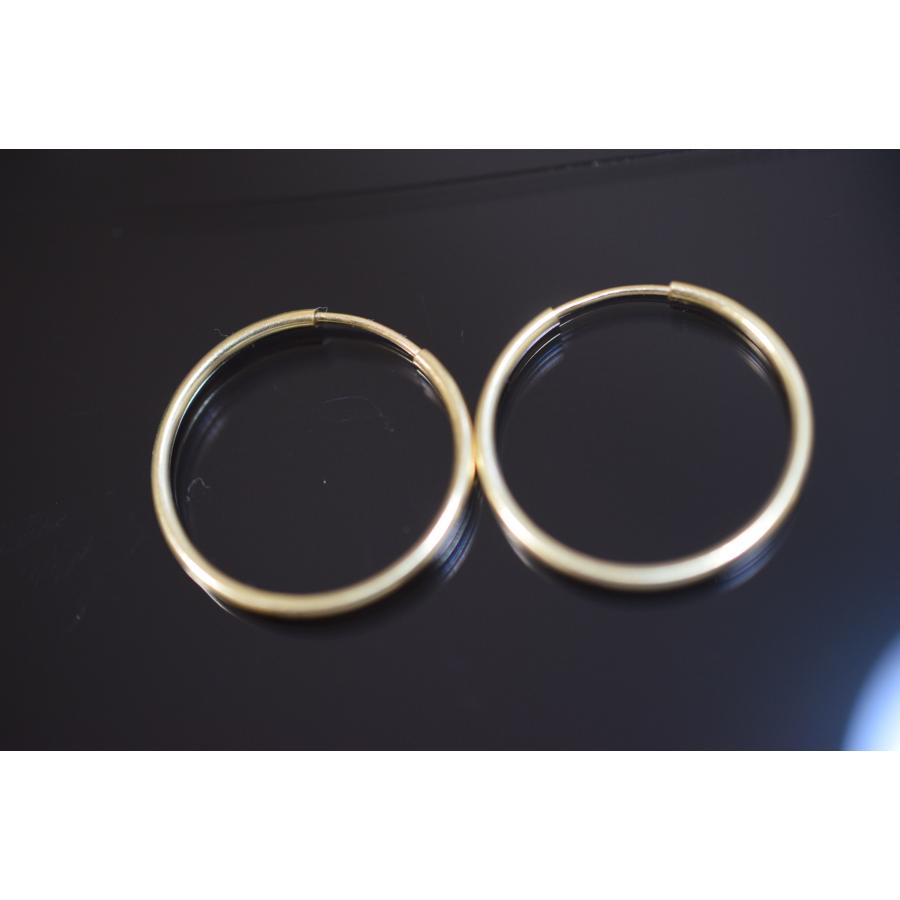 6085-20mm 14kgf goldfilled ゴールドフィルド フープピアス シンプル