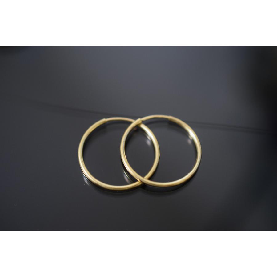 6085-20mm 14kgf goldfilled ゴールドフィルド フープピアス シンプル 