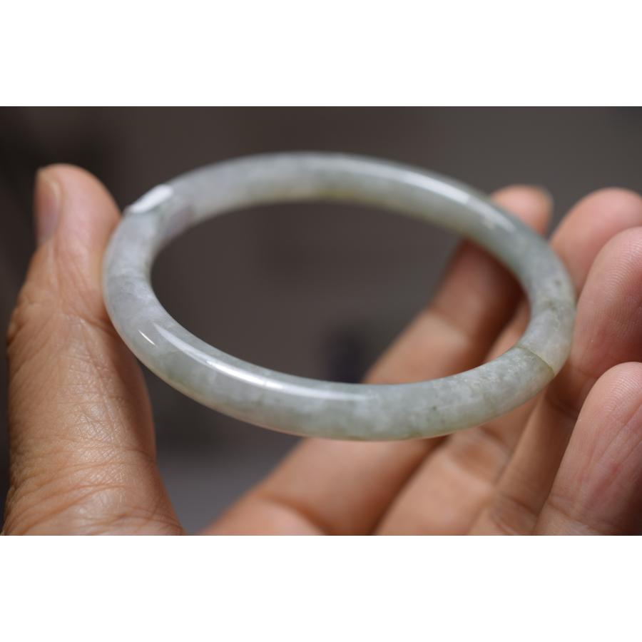 BG05 訳あり処分品 天然 A貨 青系 藍水 本翡翠 細身 バングル