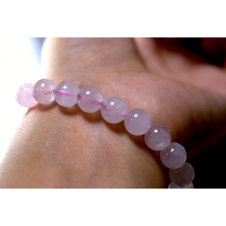 BR07 天然ピンク水晶 約8.0mm マダガスカル産 ミルキーローズクォーツ