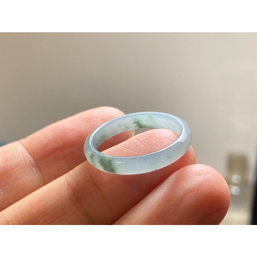 L18-158 宝石質 水青色 1.5号 グアテマラ産A貨本翡翠くりぬき リング L9-03 美品 薄青い 18.5号 天然グアテマラ産 A貨 本翡翠 くりぬき