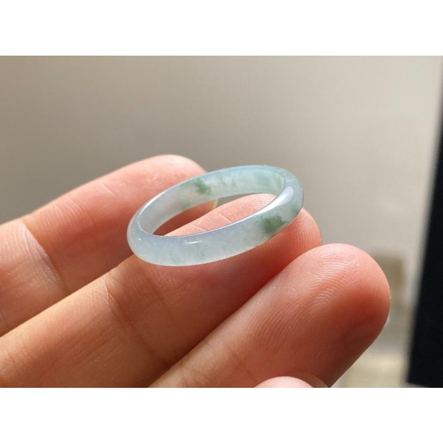 本翡翠指輪 リング グァテマラ産 お買い得 スカイブルー L9-03 美品 薄