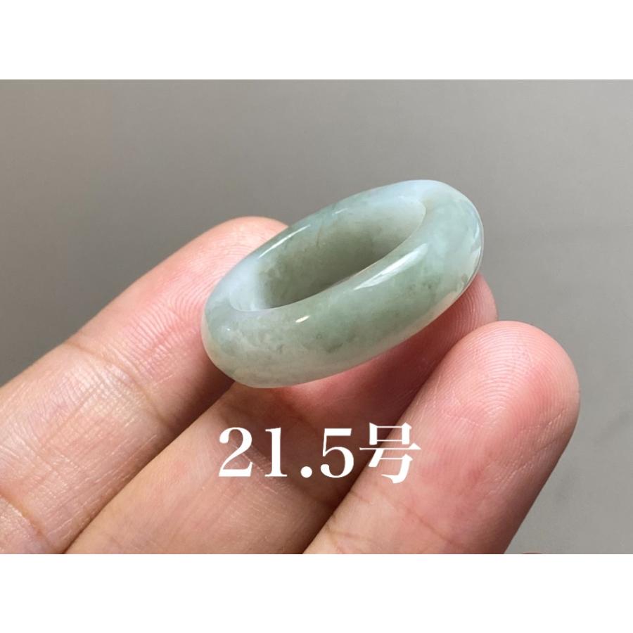 L9-34 特売 21.5号 ミャンマー産天然 A貨 本翡翠 くりぬき リング 
