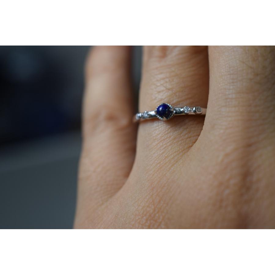 RS8-20 シルバー 青金石 ラピスラズリ リング 指輪 シンプル