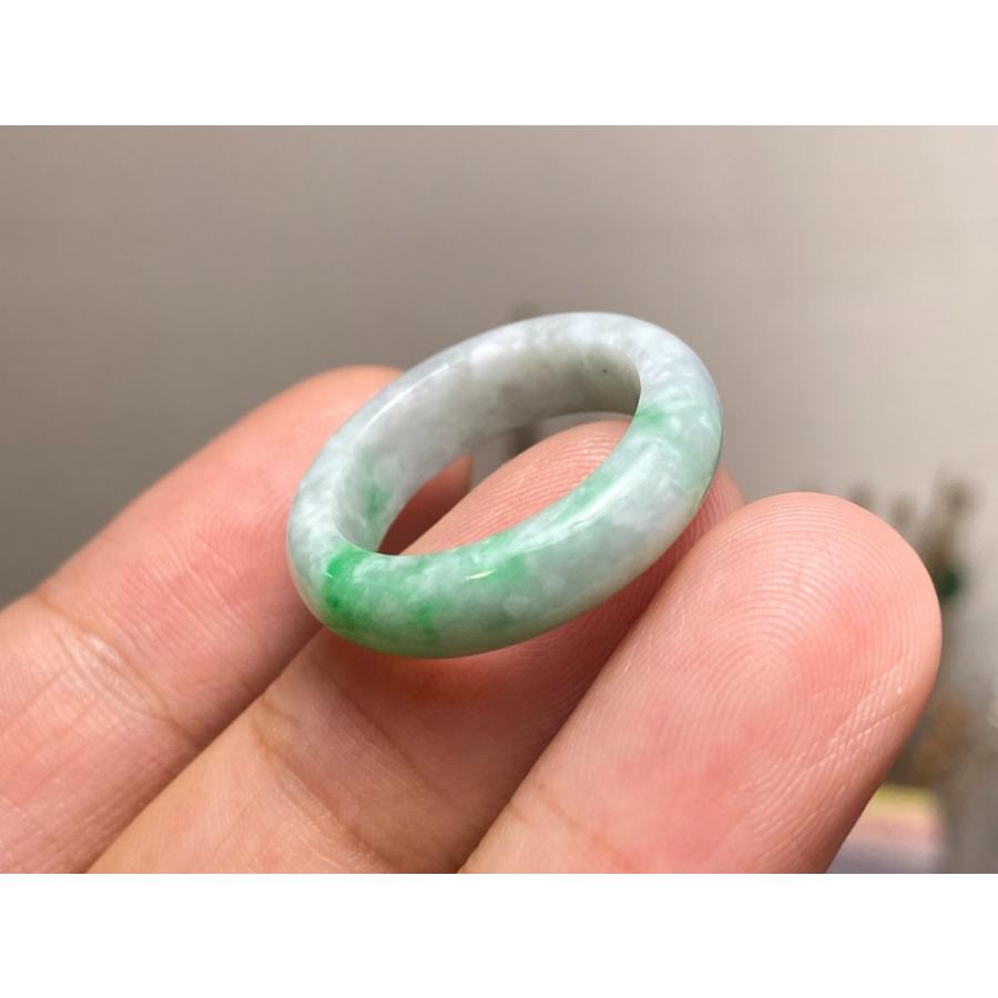 K18YG ミャンマー産 天然ヒスイ A貨 15号 リング 硬玉 Jade 翡翠