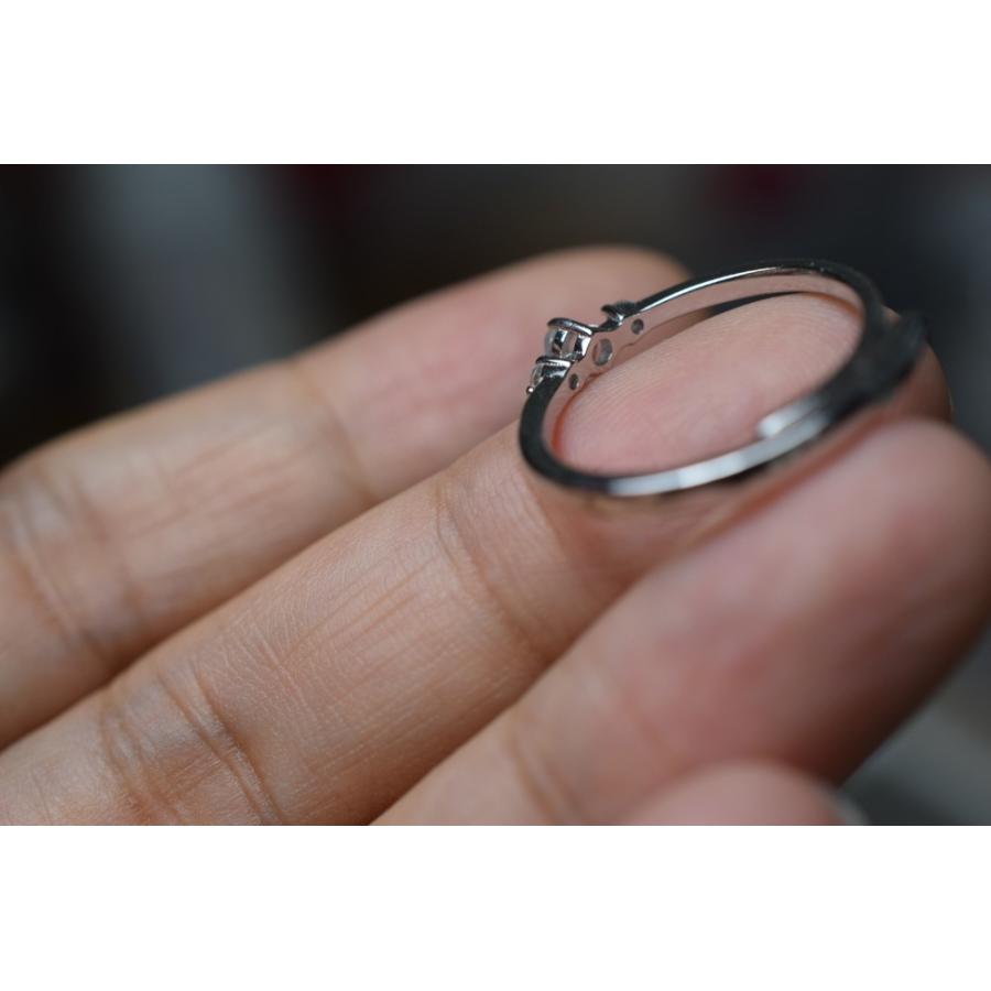 SR8-44 シルバー 氷種 ミニ 白氷 天然 本翡翠 リング 指輪