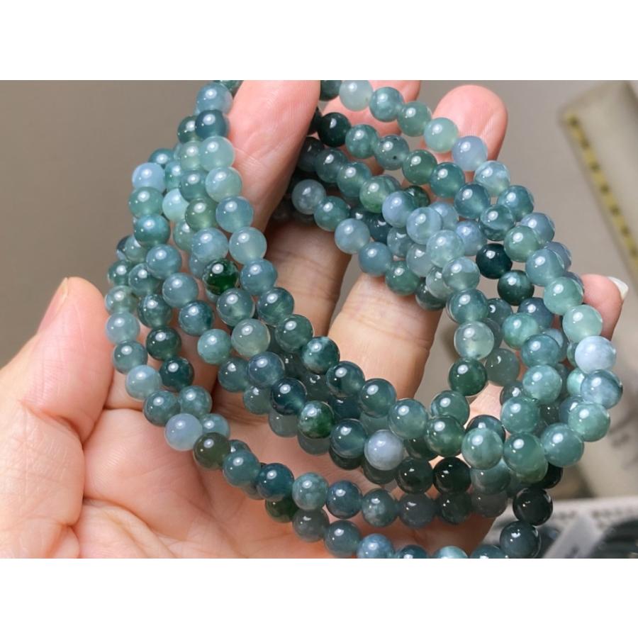 BR7-10 一点物 氷種 氷青緑 6.0mm グアテマラ産 天然 本翡翠 