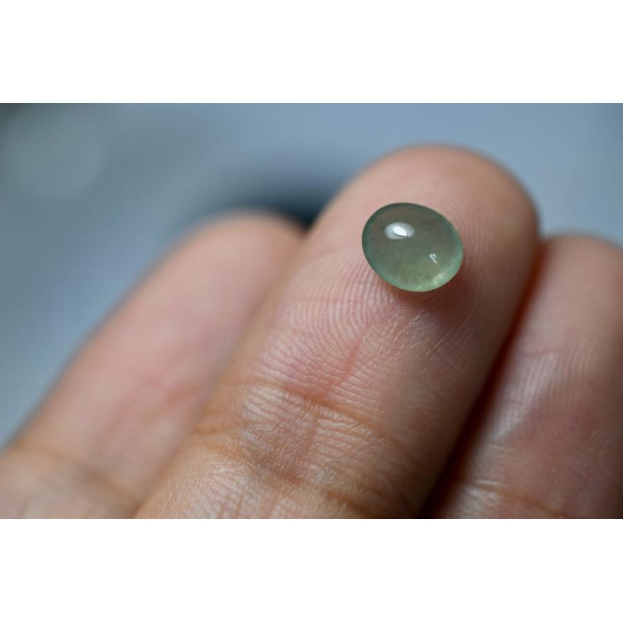 RS10-46 高氷種 薄グレー緑色 宝石質 ミャンマー産 天然 A貨 本翡翠 