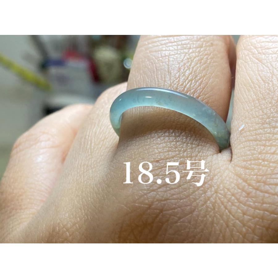 L11-134 氷種 18.5号 天然グアテマラ産 A貨 本翡翠 くりぬき リング
