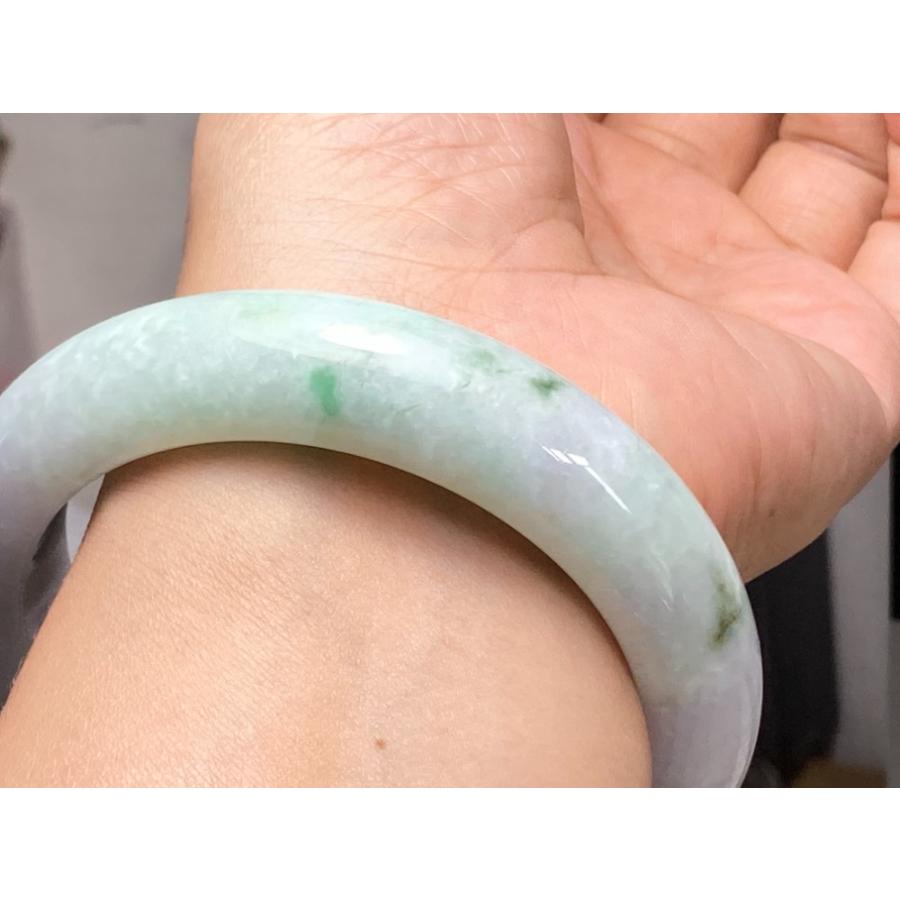 BG9-28 訳あり処分品 厚手 58.6mm 白底緑花 超薄ピンクラベンダー
