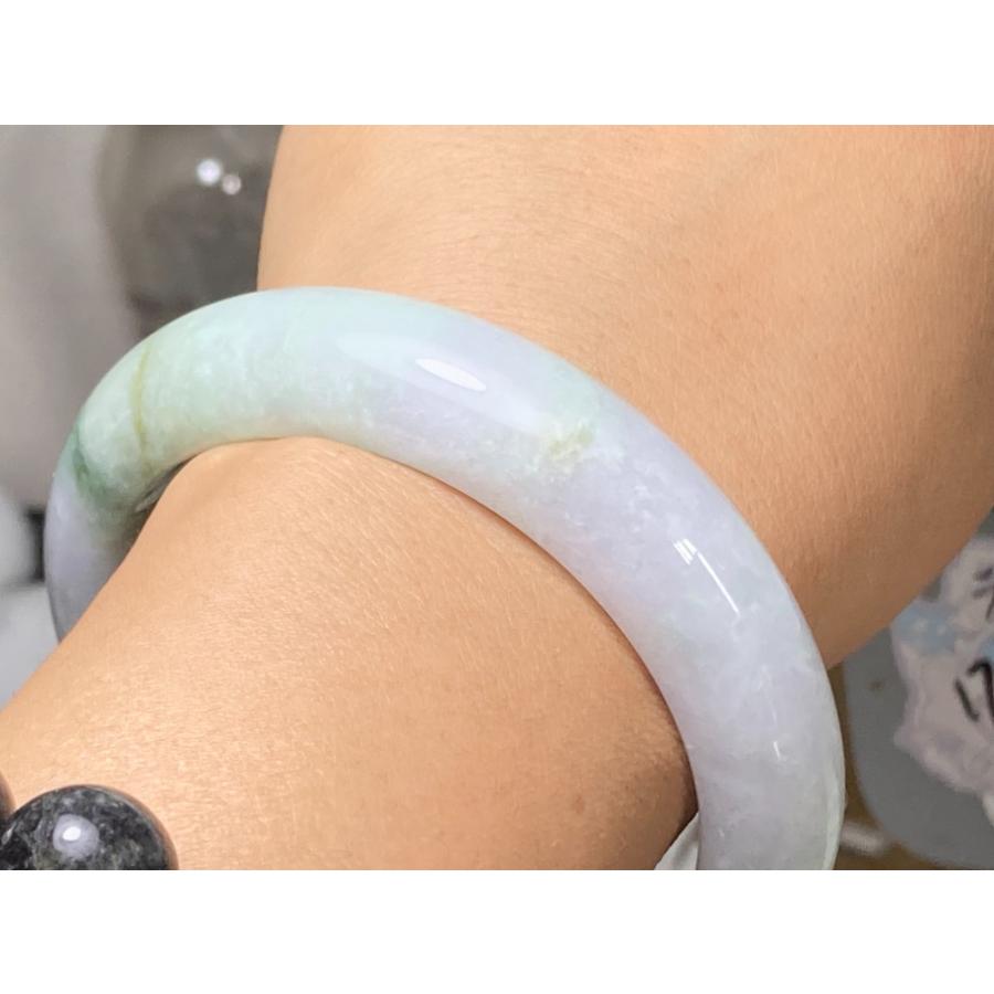 BG9-28 訳あり処分品 厚手 58.6mm 白底緑花 超薄ピンクラベンダー 