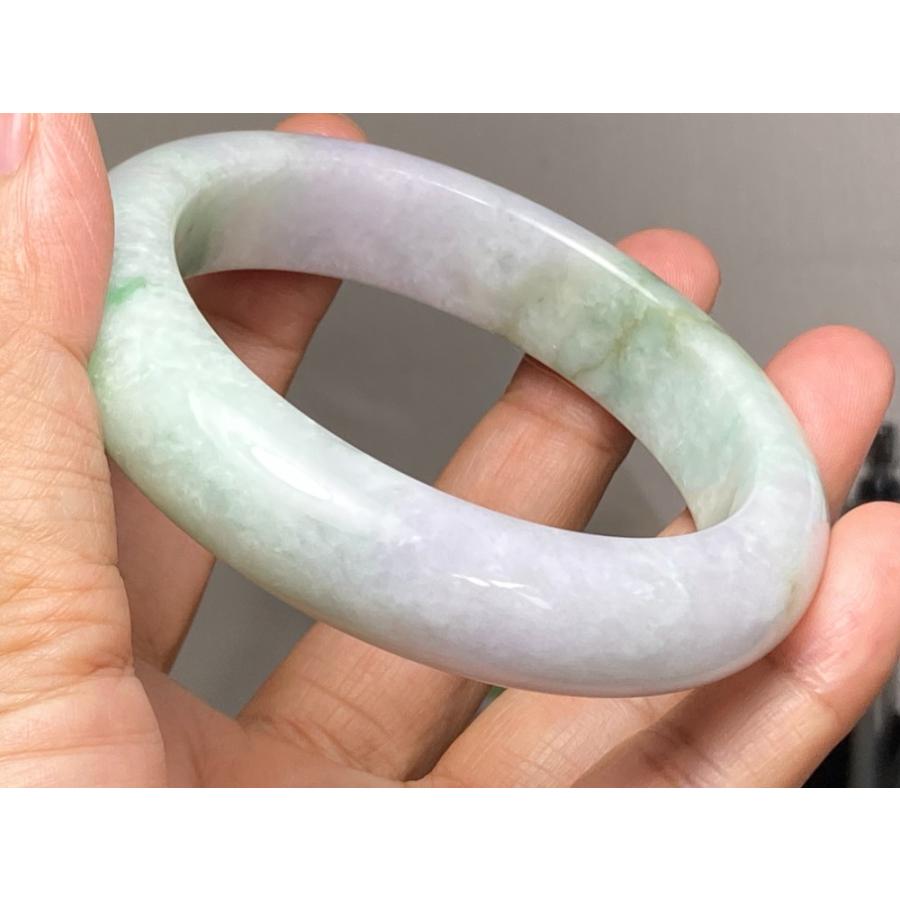 BG9-28 訳あり処分品 厚手 58.6mm 白底緑花 超薄ピンクラベンダー