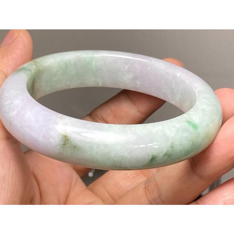 BG9-28 訳あり処分品 厚手 58.6mm 白底緑花 超薄ピンクラベンダー 