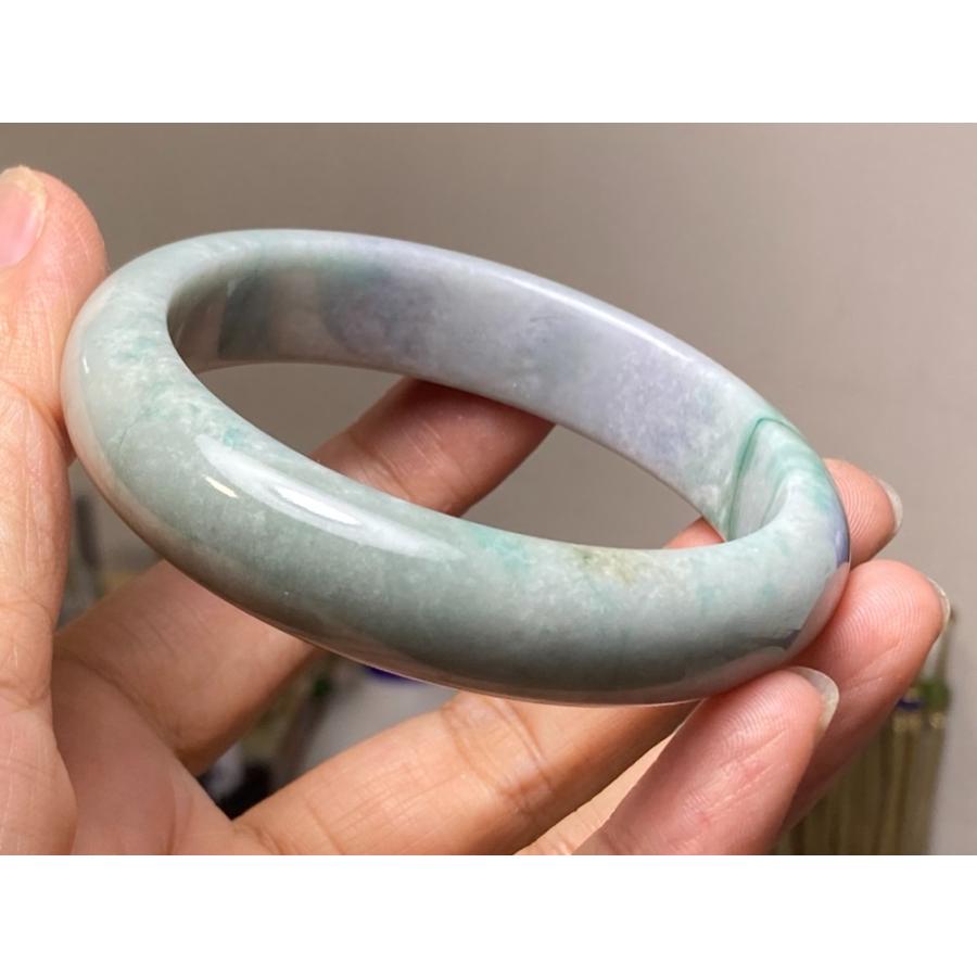 BG9-37 訳あり処分品 57.0mm グレー緑 ミャンマー産 A貨 本翡翠 