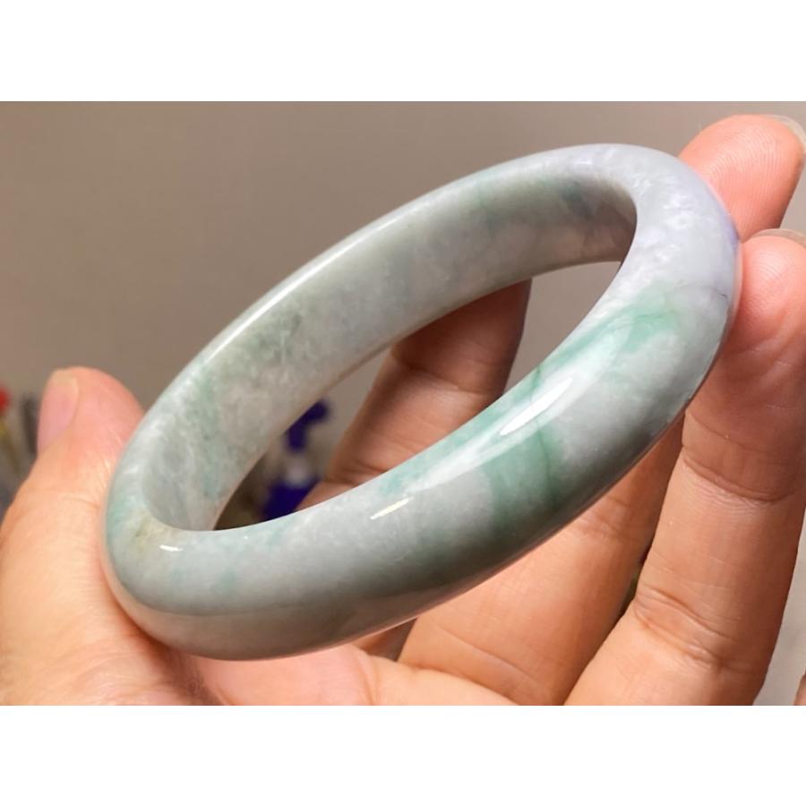 BG9-37 訳あり処分品 57.0mm グレー緑 ミャンマー産 A貨 本翡翠 