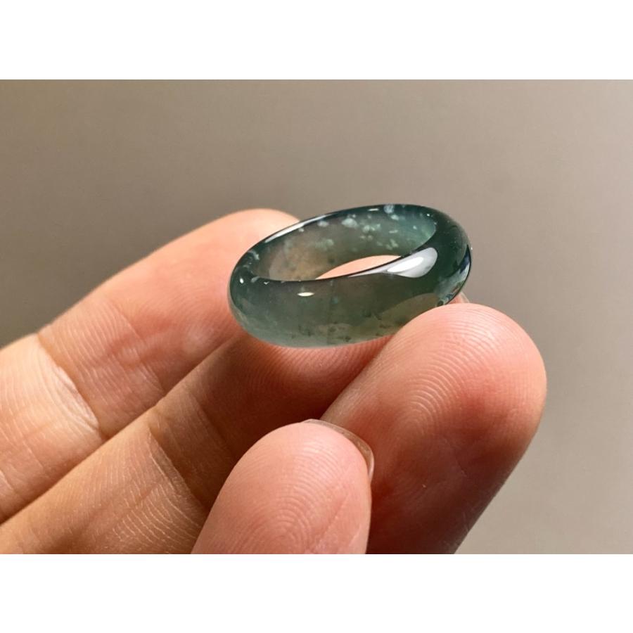 L12-174 ピンキーリング 氷種 氷青緑 7.5号 天然グアテマラ産 A貨 本