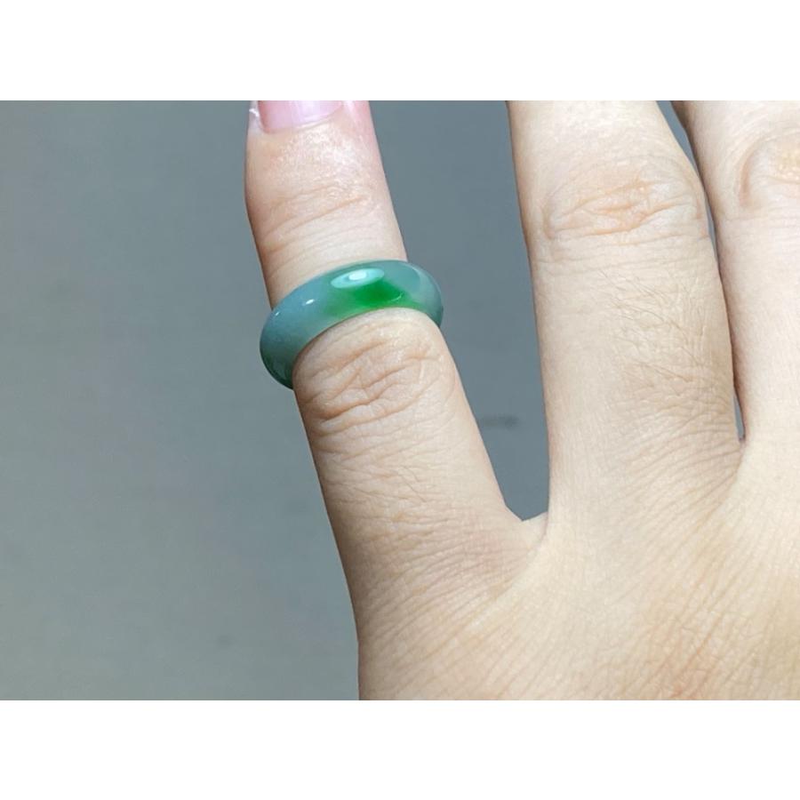 L13-171 ピンキーリング 薄青緑底点陽緑 1.5号 グアテマラ産 A貨 本