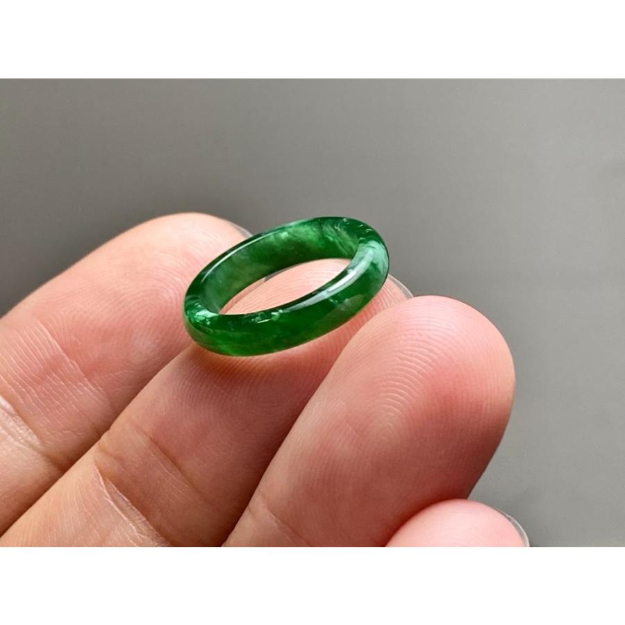 L17-69 ピンキーリング氷種森緑 4.5号 グアテマラ産A貨本翡翠 くりぬき L14-173 ピンキーリング 氷種 深緑 1.5号 天然グアテマラ産 A貨 本翡翠