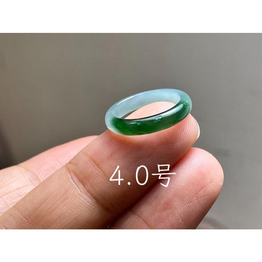 L15-129 ピンキーリング 氷種 4.5号 濃緑 グアテマラ産 A貨 本翡翠