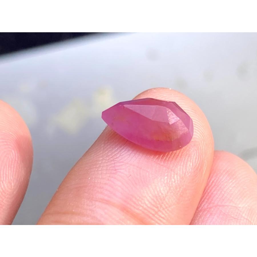 RS12-200 大粒 非加熱 2.99ct バイカラー オレンジ ピンク サファイア べドナム産 ルース_12