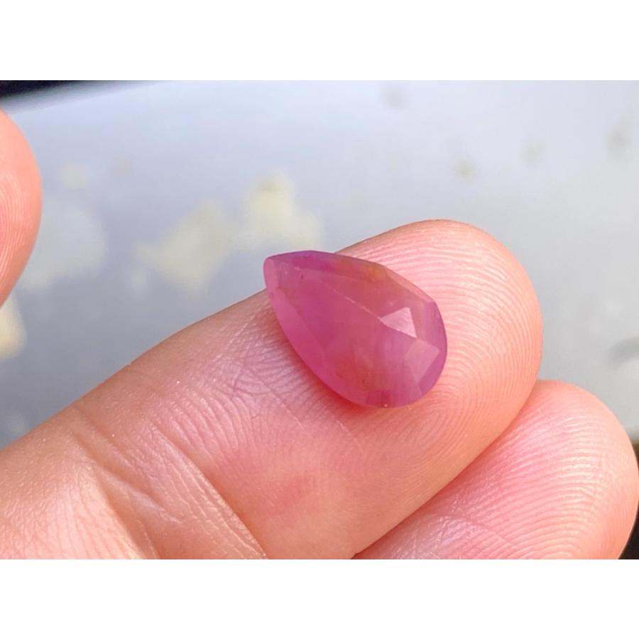 RS12-200 大粒 非加熱 2.99ct バイカラー オレンジ ピンク サファイア べドナム産 ルース_13