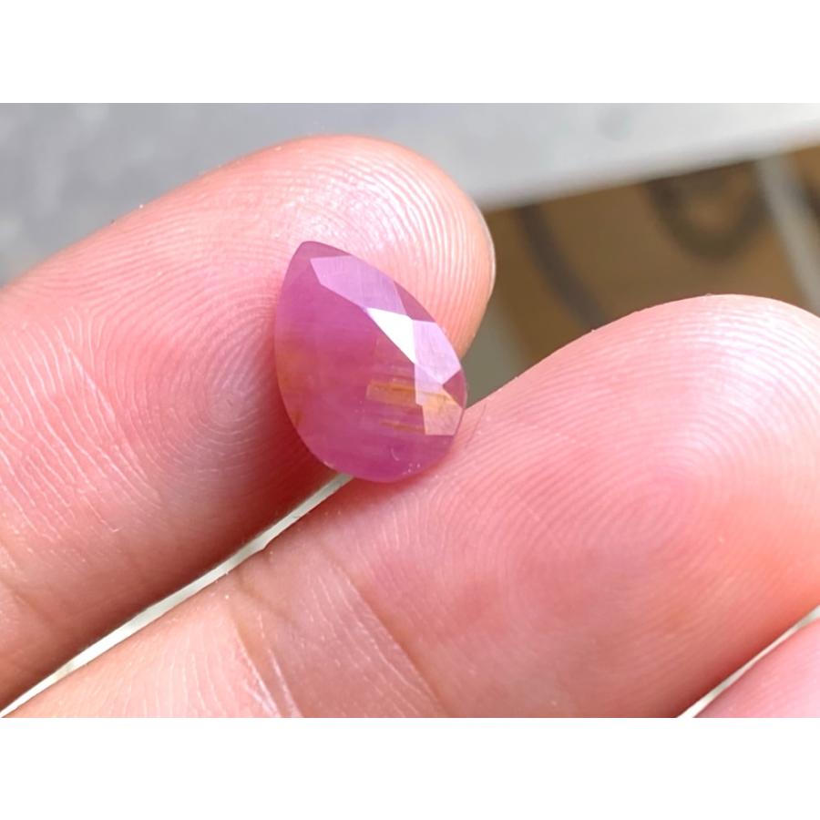 RS12-200 大粒 非加熱 2.99ct バイカラー オレンジ ピンク サファイア べドナム産 ルース_4