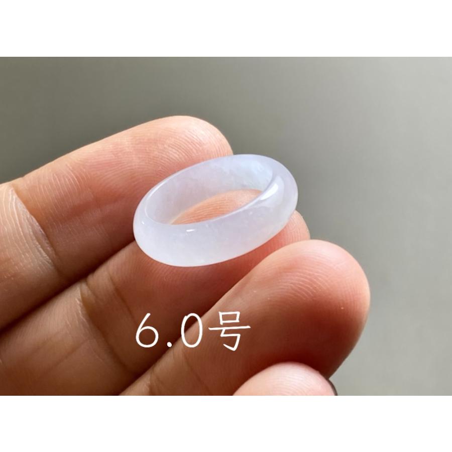 L18-31 ピンキーリング 氷糯種 白瓷 6.0号 ミャンマー産 A貨 本翡翠 
