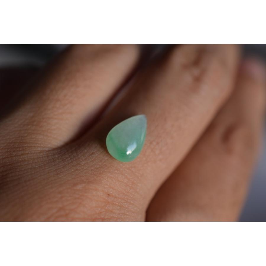 RS4-48上質宝石質楕円氷藍天然グアテマラ産 A貨 本翡翠 ルース 裸石  