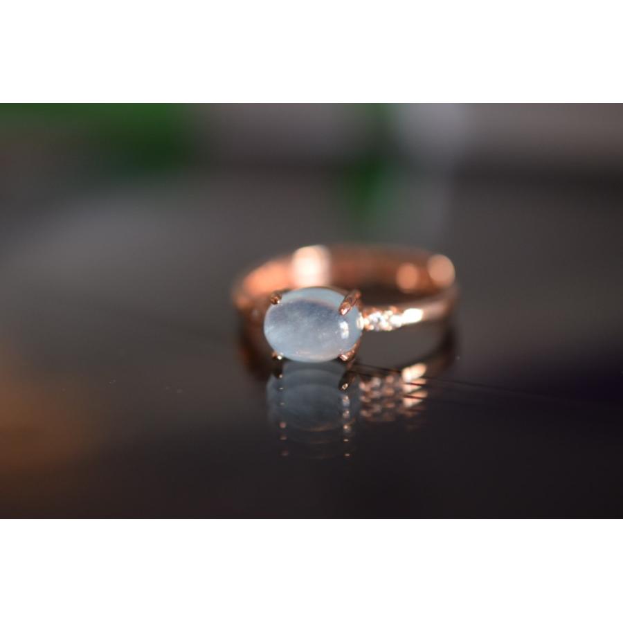 Mika-Jewelry-HS127 天然 アクアマリン リング 指輪 シンプル フリーサイズ 18KGP 金属アレルギー対応 : Mika ...